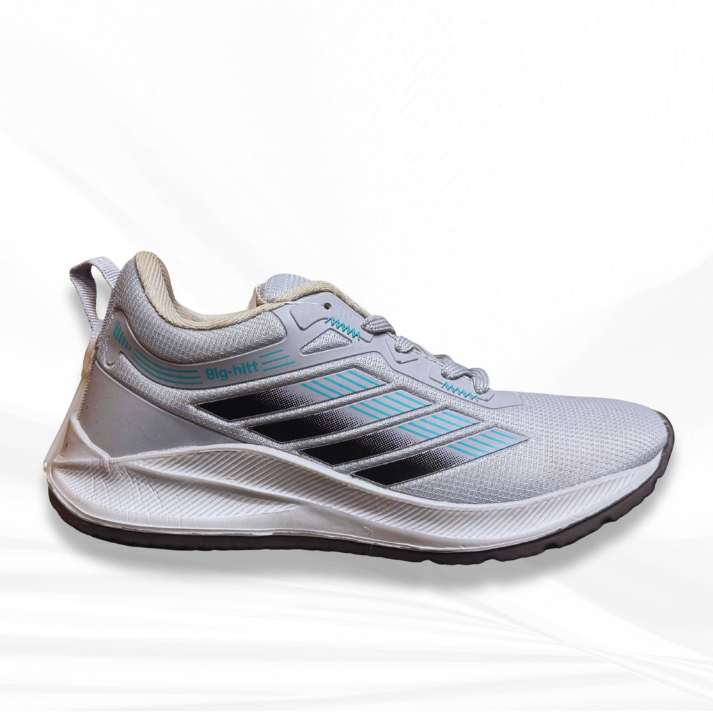 White and Silver Sports Shoes