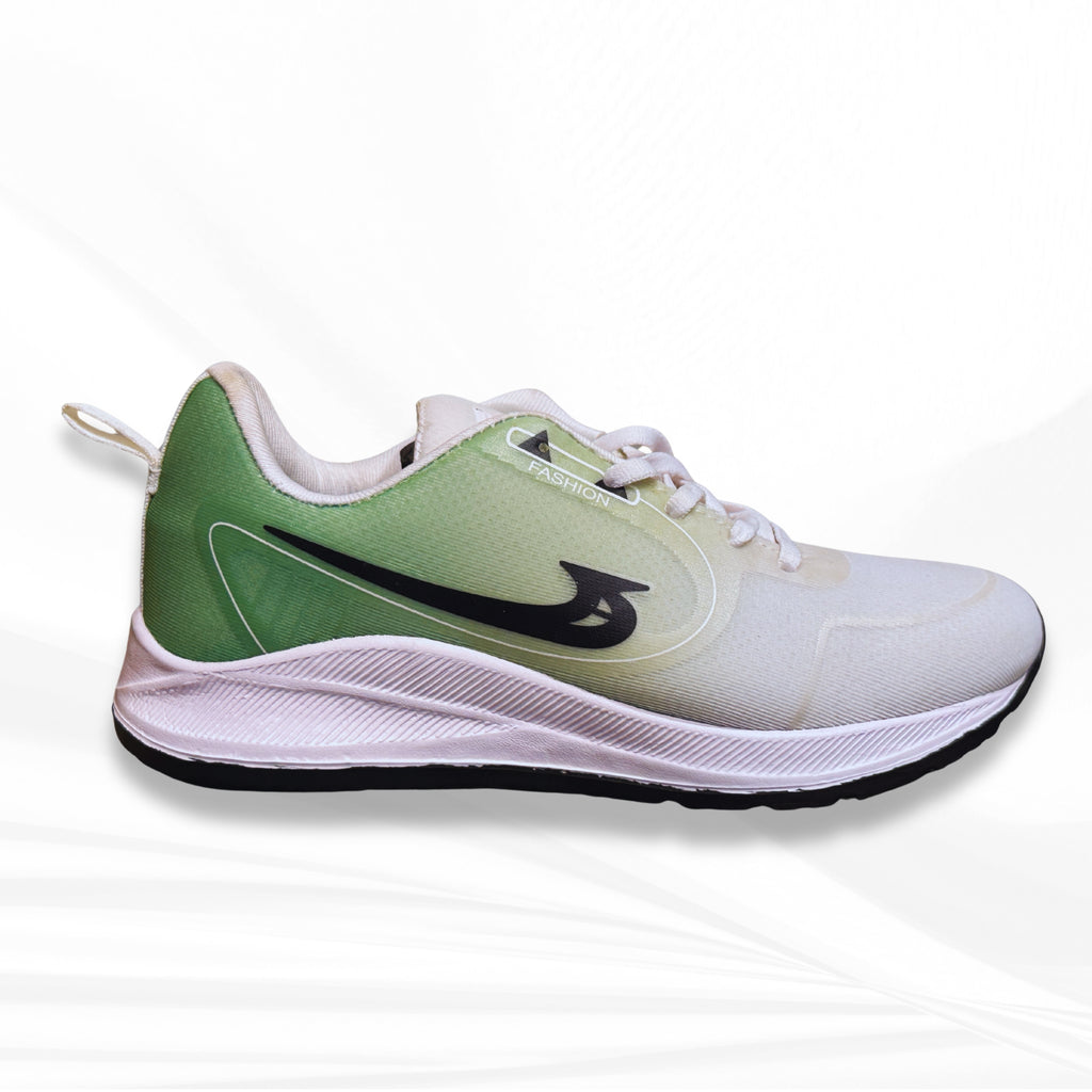 Green and White Sports Shoes